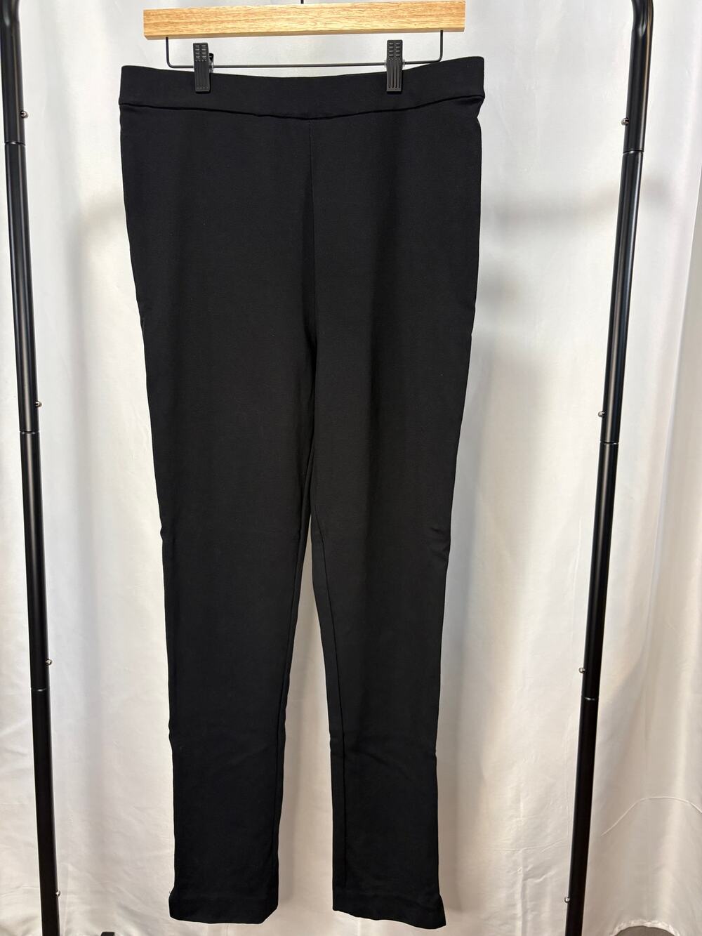 Kate Spade New York Women’s Large Black Pull-On Slim Pants Stretch Ponte